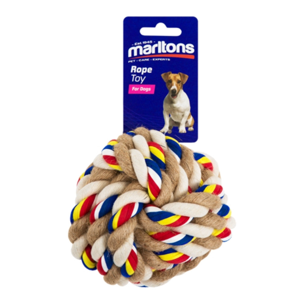 Marltons Dog Rope Bone - Ball Shape - 7.6cm x 180g