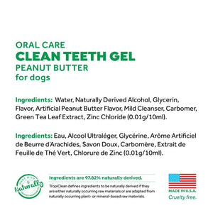 TropiClean Fresh Breath Oral Care Clean Teeth Peanut Butter Gel 59ml