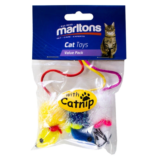Marltons Long Hair Glitter Mouse 3 Pack