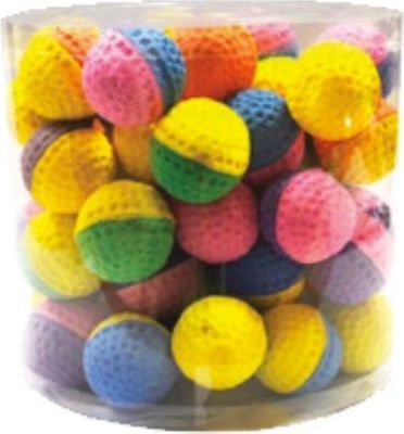 Marltons Sponge Ball - Assorted Colours Toy for Cats (4cm)(60 Pieces In a Tub)