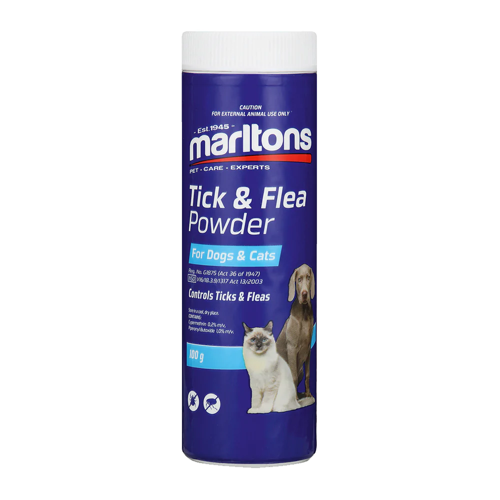 Marltons Tick & Flea Powder For Dogs & Cats 100g x 6