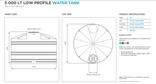 JoJo 5000Lt Low Profile Water Storage Tank