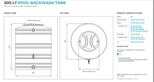 JoJo 500 Litre Backwash Tank