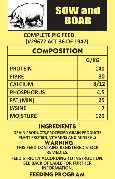 Pig Sow & Boar Meal 40kg