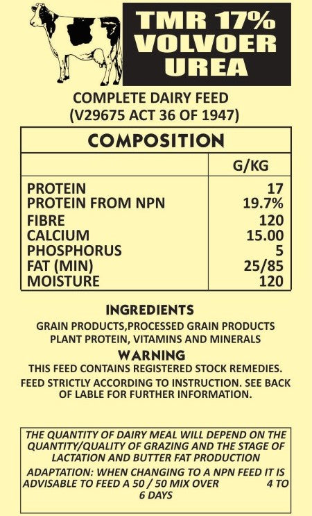 Dairy TMR 17%  Urea Meal 40kg