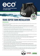 1500lt Eco Septic Tank
