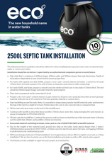 2500lt Eco Septic Tank