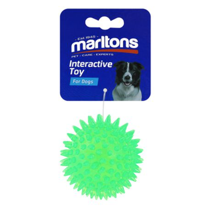 Marltons Spikey Ball Squeaky & Flash- 7.5cm
